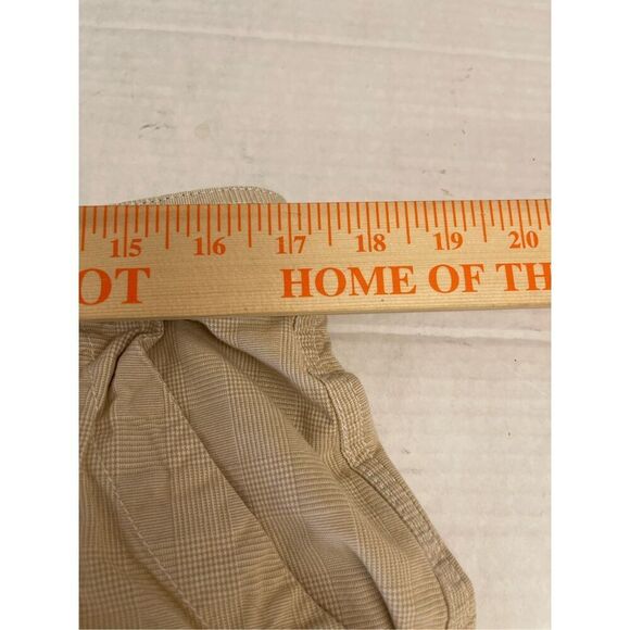 Bob Timberlake Men's Flat Front 100%‎ Cotton Khaki Check Chino Shorts 36 A19 - Picture 4 of 6